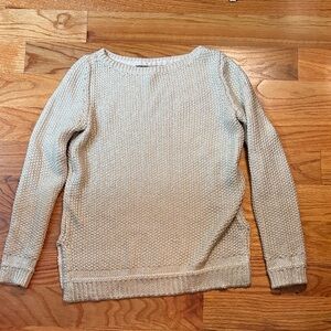 White House Black Market Textured Cream Sweater